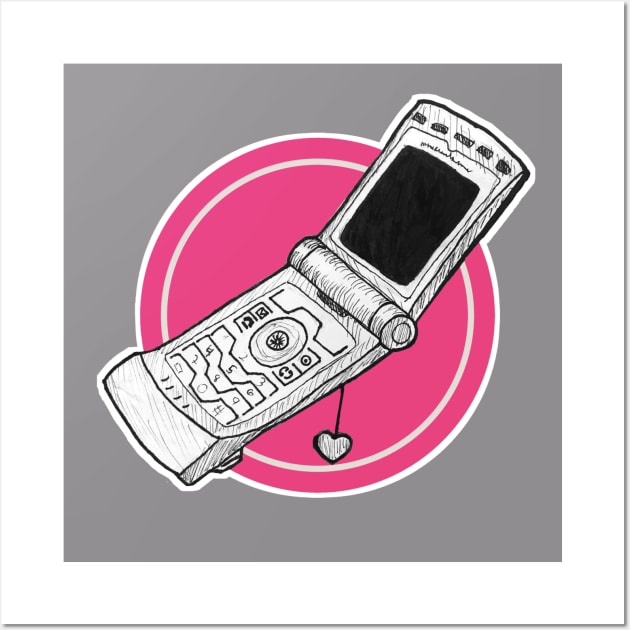 Flip Phone Design Wall Art by tardisgrump